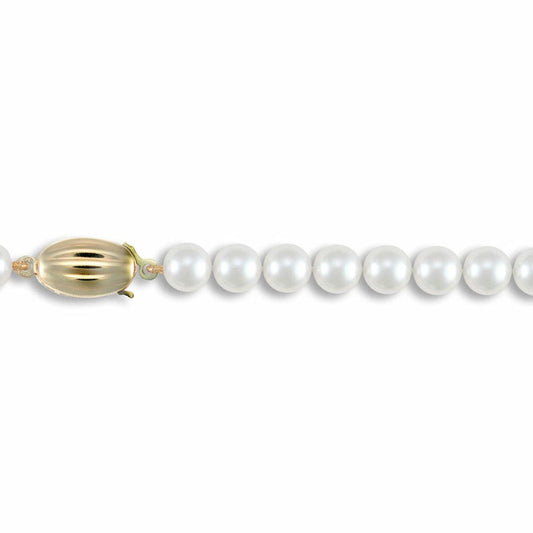 9ct Gold Clasp Akoya Pearl Elegant Bracelet 6.5mm 7.5 inch - JBB261