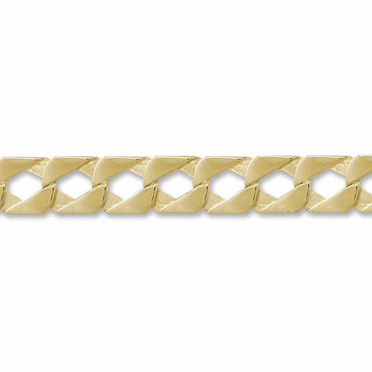 Mens 9ct Gold Denmark Curb 14mm Cast Chain Bracelet 9 inch - JBB291