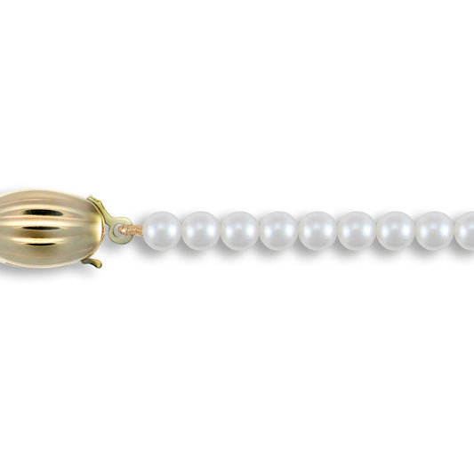 9ct Gold Clasp Akoya Pearl Elegant Bracelet 4-4.5mm 7.5 inch - JBB335