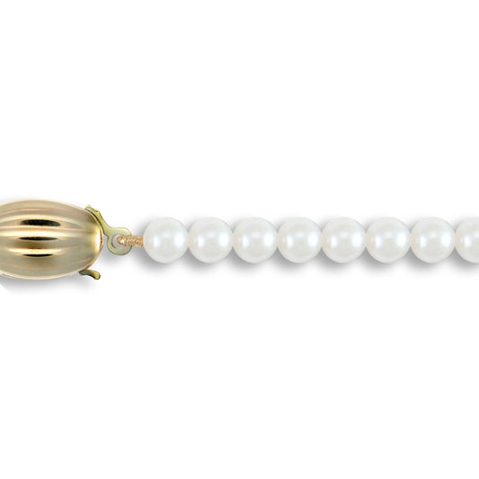 9ct Gold Clasp Akoya Pearl Elegant Bracelet 4.5-5mm 7.5 inch - JBB336
