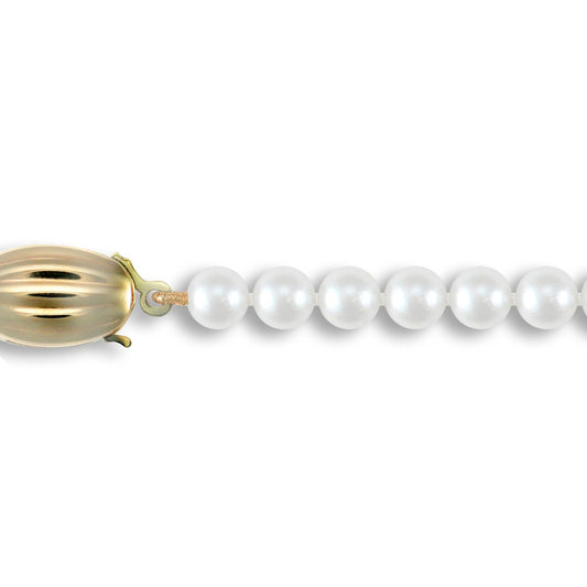 9ct Gold Clasp Akoya Pearl Elegant Bracelet 5-5.5mm 7.5 inch - JBB337