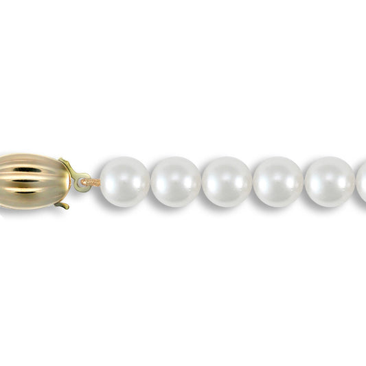 9ct Gold Clasp Akoya Pearl Elegant Bracelet 7-7.5mm 7.5 inch - JBB339