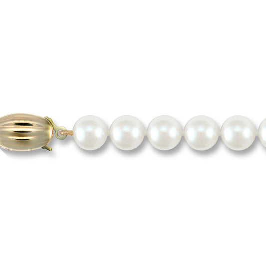 9ct Gold Clasp Akoya Pearl Elegant Bracelet 7.5mm 7.5 inch - JBB340