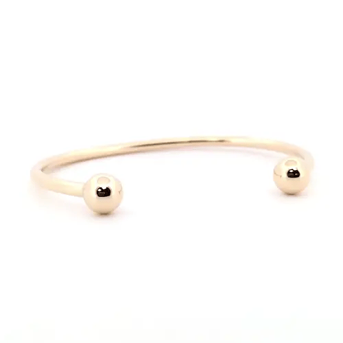 Ladies Solid 9ct Gold Torque 3mm Bangle Bracelet - JBG090