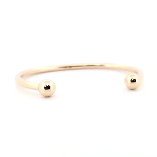 Ladies Solid 9ct Gold Torque 3.5mm Bangle Bracelet - JBG091