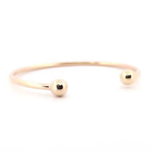 Mens Solid 9ct Gold Torque 3mm Bangle Bracelet - JBG102