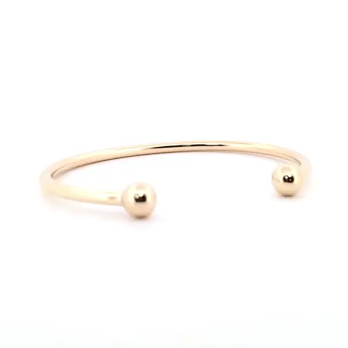 Mens Solid 9ct Gold Torque 3.5mm Bangle Bracelet - JBG103