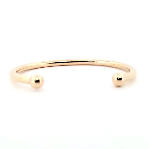 9ct Solid Gold wire men's 4.5mm premium weight Torque Bangle - JBG105