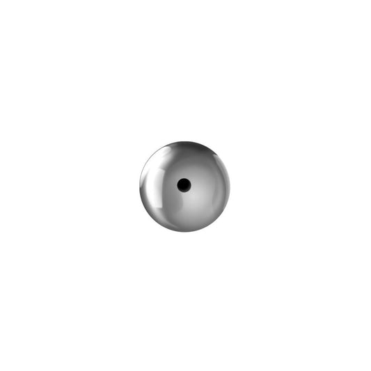 9ct White Gold Banana Belly Bar Fastening Ball Bead 5mm - JBJ101-Ball
