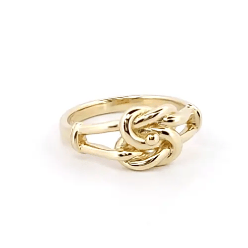 Kids Solid 9ct Gold Double Knot Baby Ring - JBR014