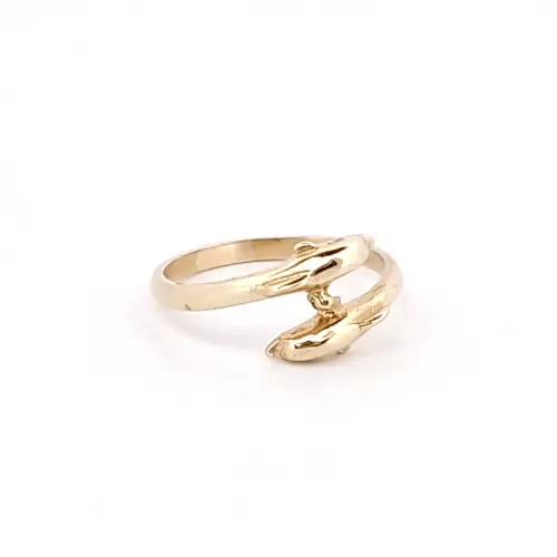 9ct Gold CZ Gypsy Solitaire Baby Ring - JBR016