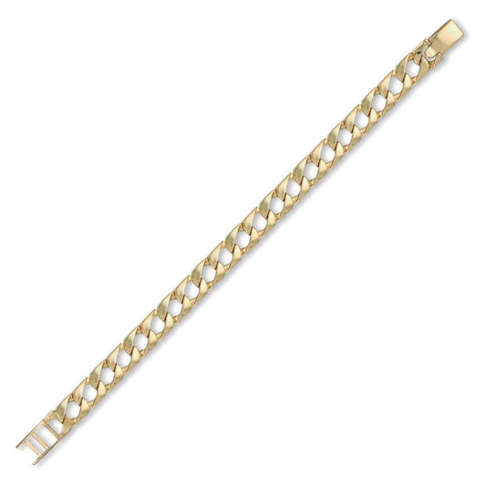 9ct Gold Paris Curb 6mm Cast Chain Bracelet, 5 inch - JCC001