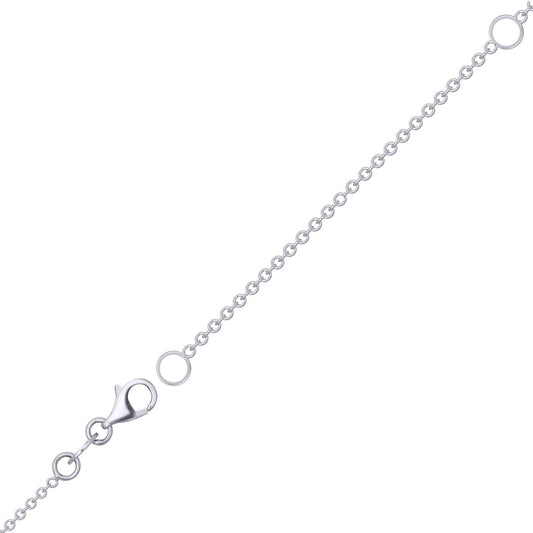 9ct Gold Oval Rolo Trace 1.3mm Adjustable Pendant Chain 16-18" - JCN002M