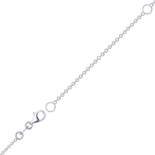 9ct Gold Oval Rolo Trace 1.3mm Adjustable Pendant Chain 16-18" - JCN002M