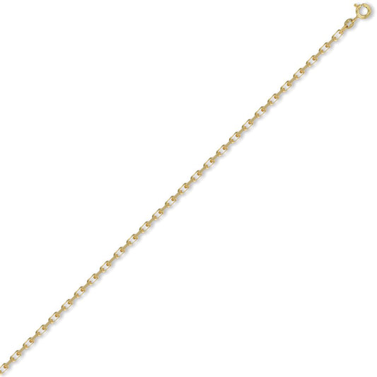9ct Gold Italian Diamond Cut Belcher 3.2mm Pendant Chain Necklace - JCN003C