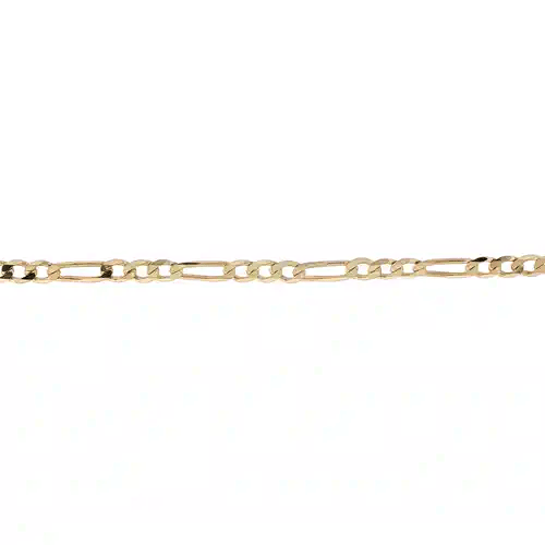 9ct Solid Gold Pendant Figaro Chain Necklace 2.3mm gauge - JCN004B