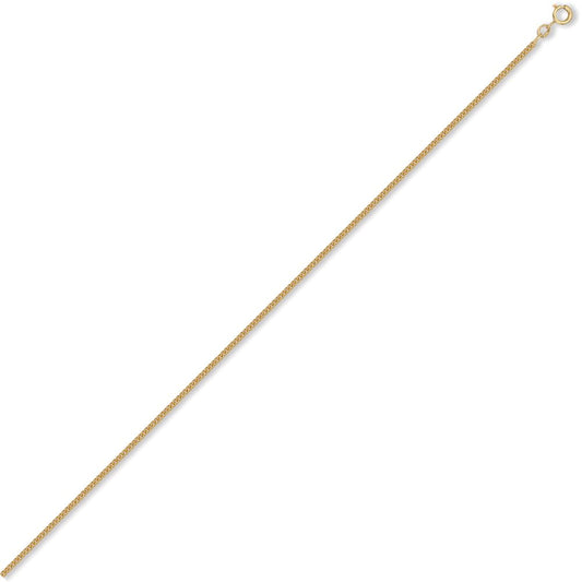 9ct Gold Diamond Cut Curb 1.7mm Pendant Chain Necklace - JCN006C