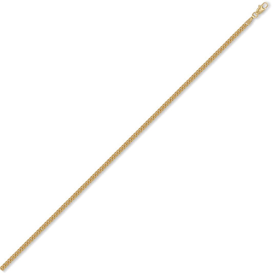 9ct Gold Diamond Cut Curb 2.8mm Pendant Chain Necklace - JCN006E