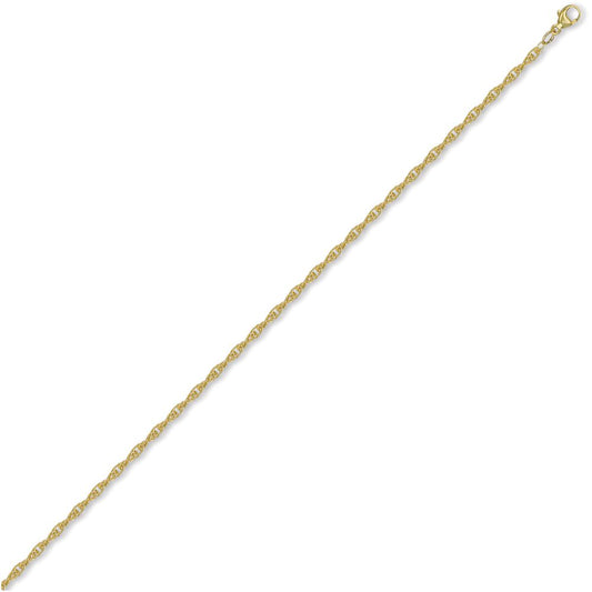 9ct Gold Prince of Wales 2.6mm Pendant Chain Necklace - JCN054C