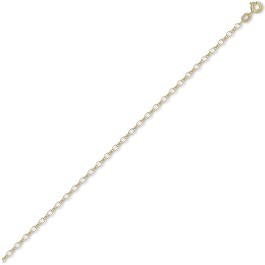9ct Gold Diamond Cut Belcher 2.1mm Pendant Chain Necklace - JCN055B