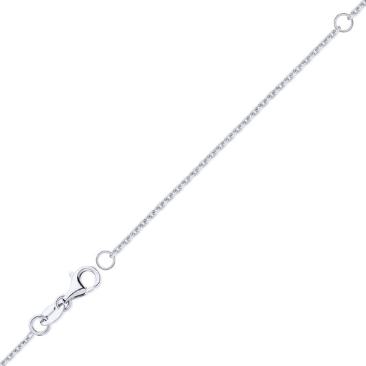 18ct Gold Cable Trace 1.3mm Adjustable Pendant Chain 16-18" - JCN075A