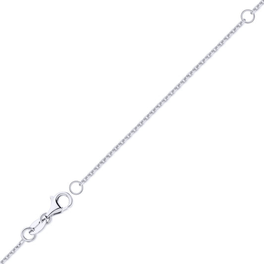 18ct Gold Cable Trace 1.3mm Adjustable Pendant Chain 16-18" - JCN075A