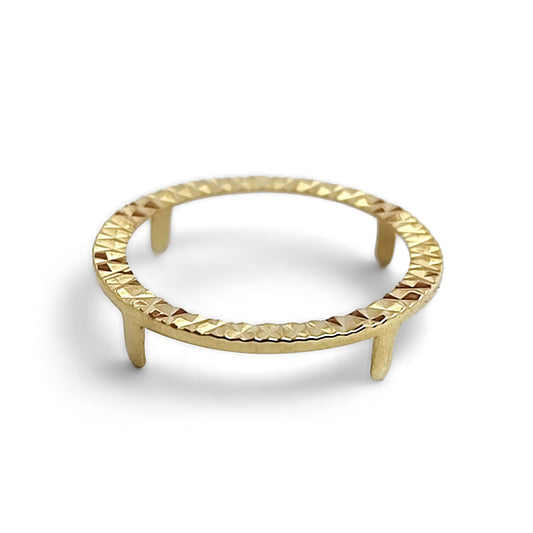 9ct Gold Half Sovereign Coin Mount Bezel - JFD048