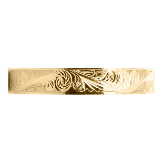 9ct Gold Baroque Filigree Slave 10mm Maiden Bangle Bracelet - JKB107