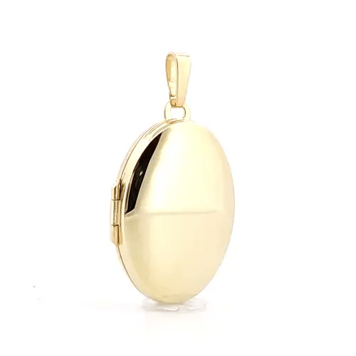 Ladies 9ct Gold Polished Oval Pod Locket Pendant, 20x28mm - JLC132