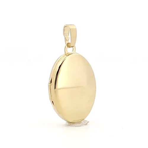 Ladies 9ct Gold Polished Oval Pod Locket Pendant, 13x19mm - JLC136