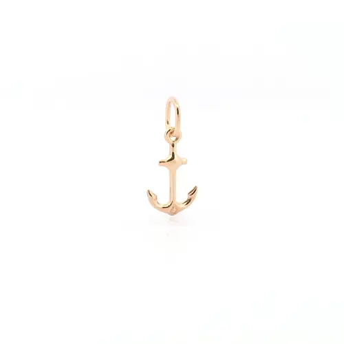 Ladies 9ct Gold Anchor Charm Pendant - JPC220