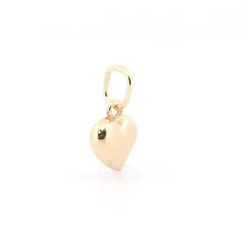 Ladies 9ct Gold Love Heart Charm Pendant - JPC221