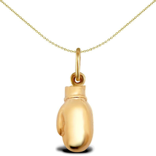 Ladies 9ct Gold Boxing Glove Charm Pendant - JPC236