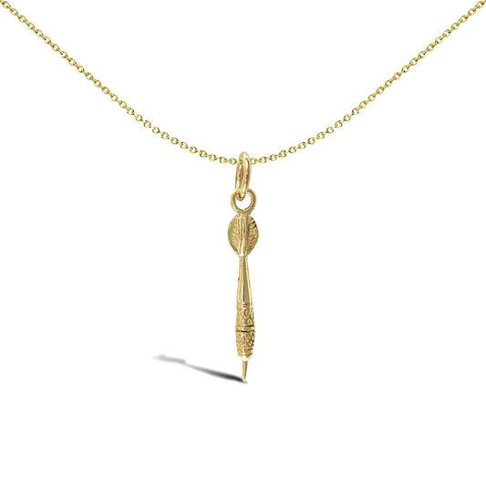 Mens Solid 9ct Gold Dart Charm Pendant - JPD097