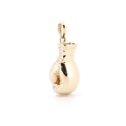 9ct Gold Realistic 3D Single Boxing Glove Novelty Pendant, Small - JPD591