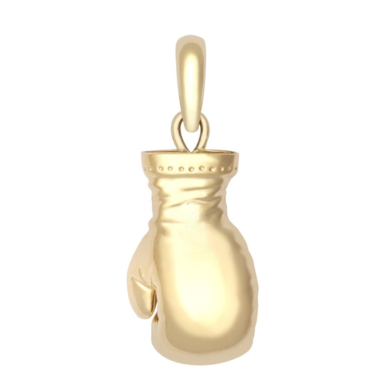 9ct Gold Realistic 3D Single Boxing Glove Novelty Pendant, Large - JPD593