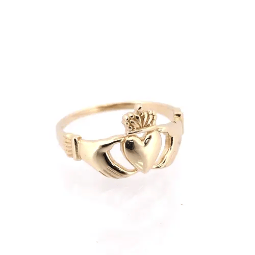 Solid 9ct Gold Claddagh (Chladaigh) Ring - JRN102