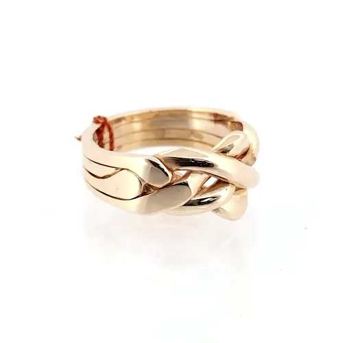 Unisex Solid 9ct Gold 4 Piece Puzzle Ring - JRN158