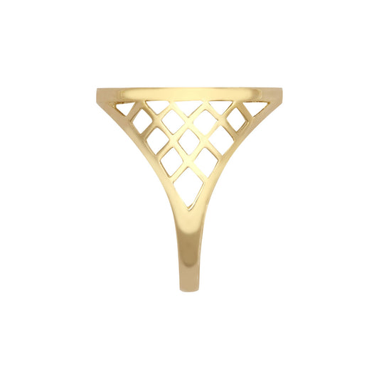 9ct Gold Basket 10th Ounce Krugerrand Brittania Coin Mount Ring - JRN168-T