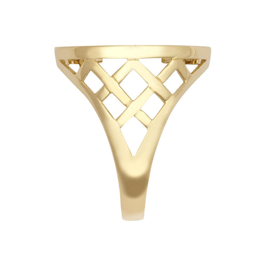 9ct Gold Thick Basket St George Ring (Full Sov Size) - JRN170-F