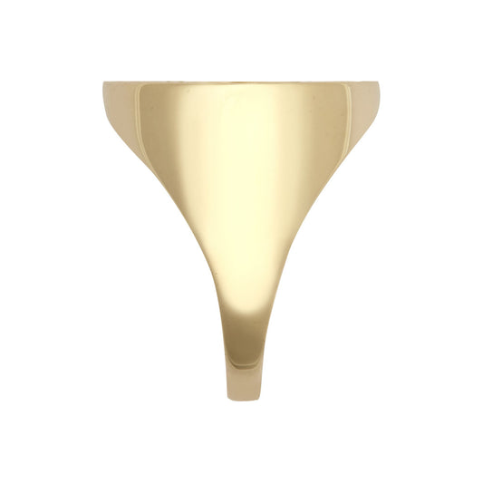 9ct Gold Domed Polished Full Sovereign Mount Ring - JRN172-F