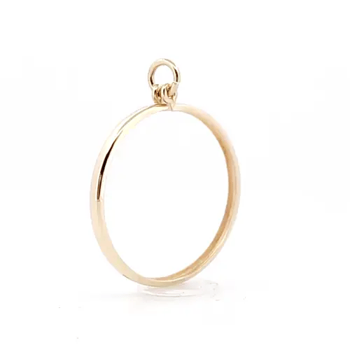 9ct Gold Plain Lightweight Full Sovereign Coin Mount Pendant - JSP019-F