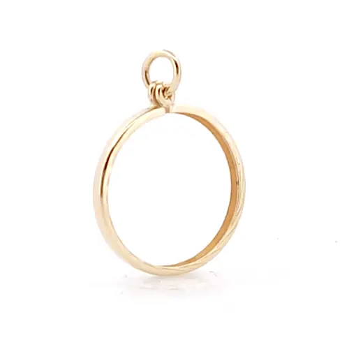 9ct Gold Plain 10th Oz Krugerrand Brittania Coin Mount Pendant - JSP019-T