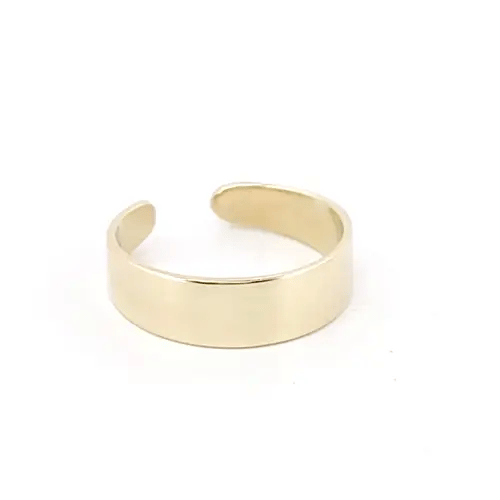 9ct Gold Graduated Flat Band Toe Ring - JTR004