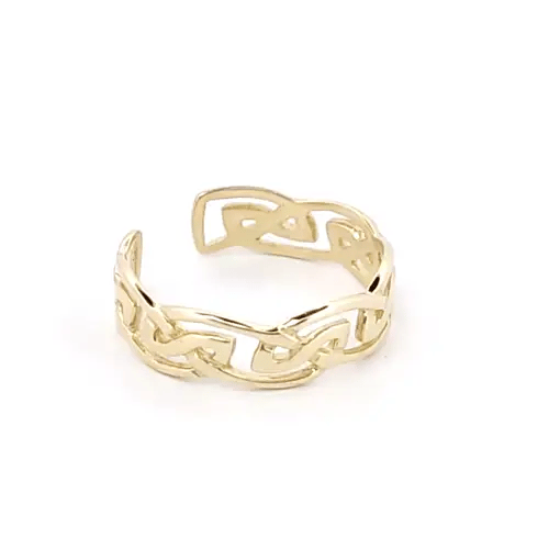 9ct Gold Intricate Celtic Filigree Band Toe Ring - JTR007