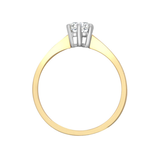 18ct Gold 0.5ct D/VS Lab Grown Diamond Solitaire Engagement Ring - LAB18R306-050