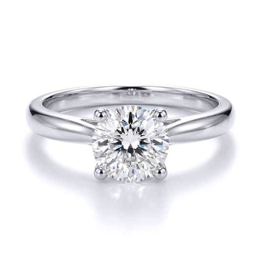 9ct White Gold Lab Created Diamond Solitaire Travel Ring 1.00CT - LABJRN594