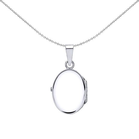 Sterling Silver Flower Bouquet Oval Flowers Photo Locket Necklace - LK26
