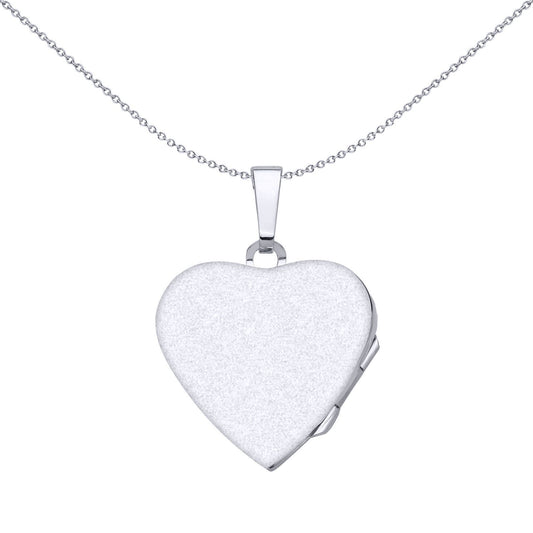 925 Silver Oxidised Angel Wing Love Heart Locket Pendant Necklace - LK73