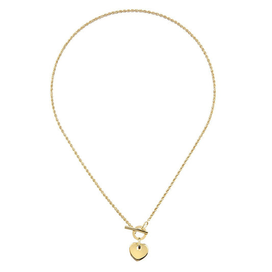 9ct Gold Rope Lariat Necklace 16.5 inch - NK1AXL625Y